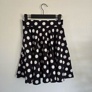 New Oh Yes Polka Dot Skirt Black White - Small